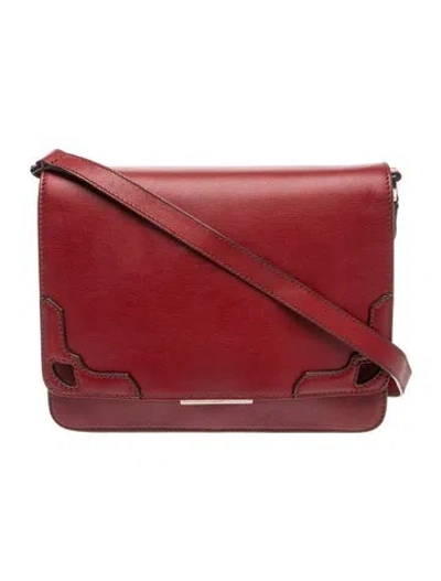 Pre-owned Cartier Leather Messenger Bag In Burgundy