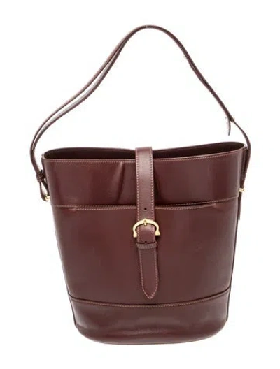 Pre-owned Cartier Leather Must De In Burgundy