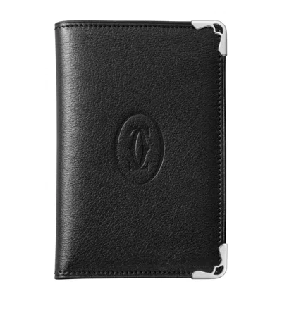 Cartier Leather Must De  Bifold Card Holder In Brown