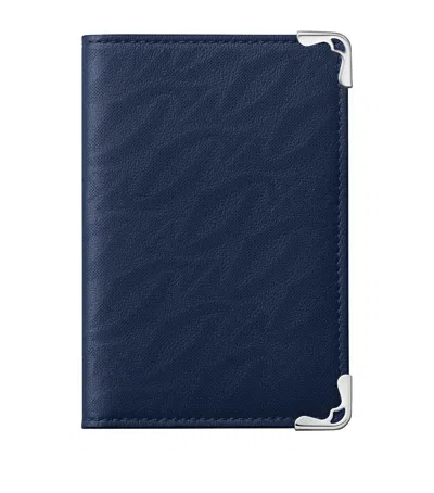 Cartier Leather Must De  Card Holder In Navy