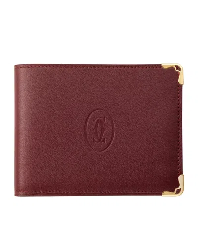 Cartier Leather Must De  Wallet In Brown