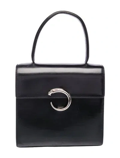 Pre-owned Cartier Leather Panthère In Black