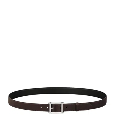 Cartier Leather Tank Chinoise Belt In Black