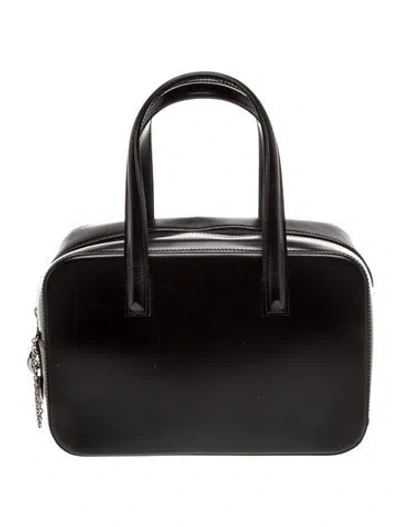 Pre-owned Cartier Leather Top Handle Bag In Black