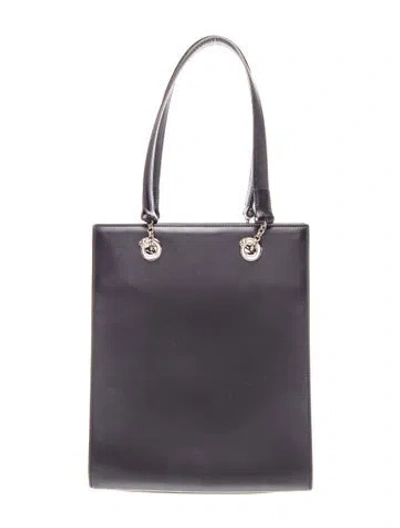 Pre-owned Cartier Leather Top Handle Bag In Black