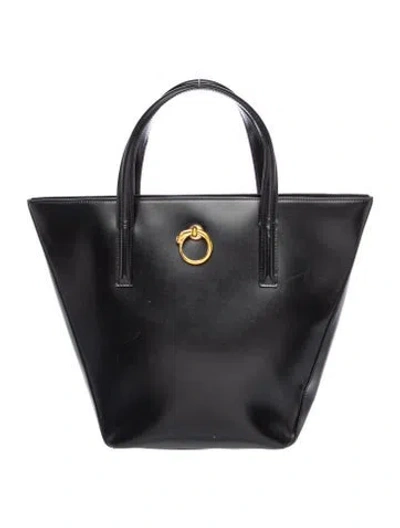 Pre-owned Cartier Leather Tote In Black