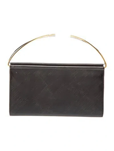 Pre-owned Cartier Leather Trinity Clutch In Black