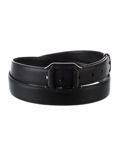 Pre-owned Cartier Leather Waist Belt In Black