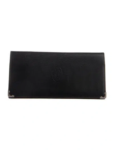 Pre-owned Cartier Leather Wallet In Black