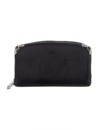 Pre-owned Cartier Leather Wallet In Black