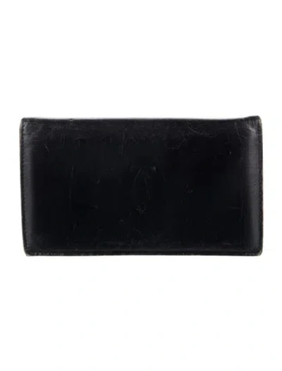 Pre-owned Cartier Leather Wallet In Black