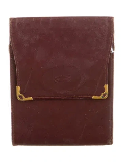 Pre-owned Cartier Leather Wallet In Brown