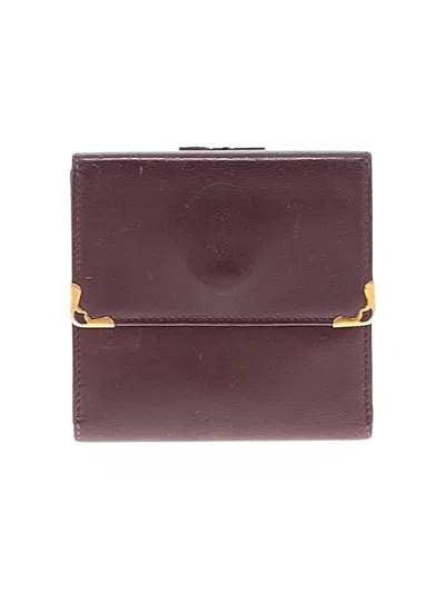 Pre-owned Cartier Leather Wallet In Brown