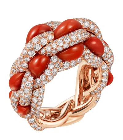 Cartier Libre Tressage Ring In Rose Gold