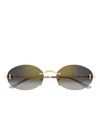 Cartier Eres Blue Dialogue Polyamide Bikini Bottom In Gold
