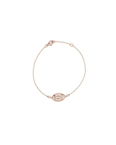 Cartier Logo Double C Diamond Bracelet, In 18kt Rose Gold