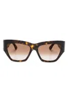 Cartier Logo-embossed Cat-eye Suglasses In Brown