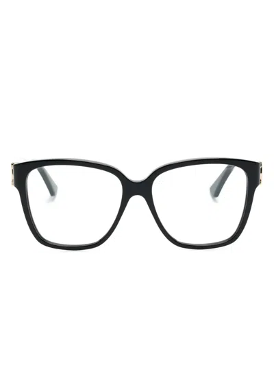 Cartier Logo-engraved Square-frame Glasses In Black