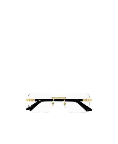 Cartier Logo-engraved Square-frame Glasses In White