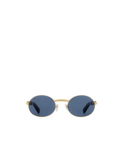 Cartier Logo Logo Sunglasses In Blue