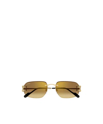 Cartier Logo Logo Sunglasses In Green