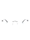 Cartier Logo-plaque Cat-eye Frame Glasses In Silver