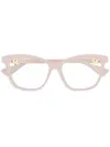 Cartier Brille Mit Logo-schild In Rosa
