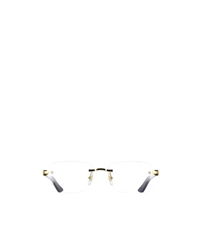 Cartier Logo-plaque Rectangle-frame Glasses In White
