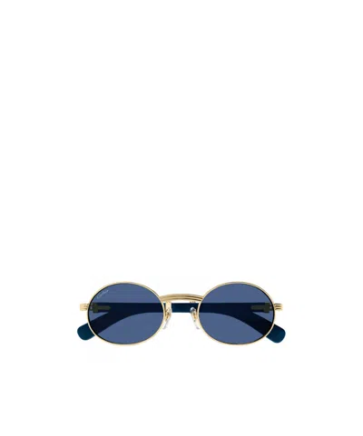 Cartier Logo Sunglasses In Blue