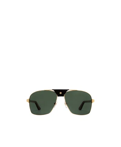Cartier Logo Sunglasses In Green
