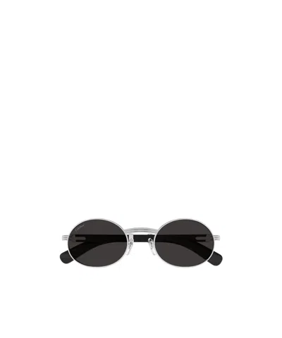 Cartier Logo Sunglasses In Silver