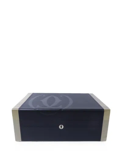 Pre-owned Cartier Logo-detail Humidor Cigar Box In Black
