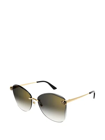 Cartier Logo-detail Sunglasses In Pink