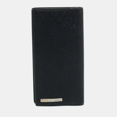 Pre-owned Cartier Long Wallet In Black