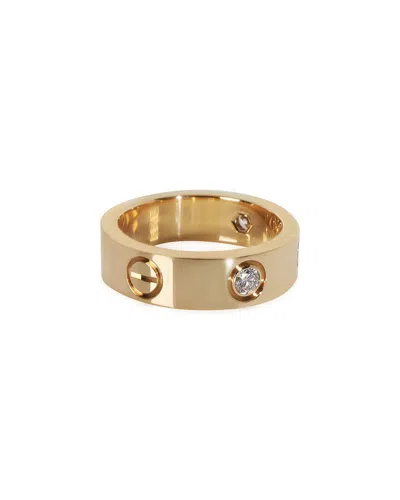 Cartier Love 18k 0.44 Ct. Tw. Diamond Ring (authentic Pre-loved) In Gold