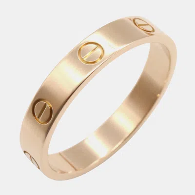 Pre-owned Cartier Love 18k Pink Gold Ring Eu 62