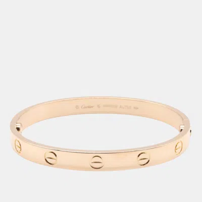 Pre-owned Cartier Love 18k Rose Gold Bangle Bracelet