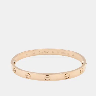 Pre-owned Cartier Love 18k Rose Gold Bracelet