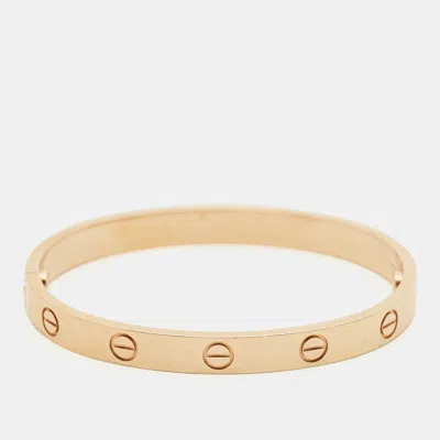 Pre-owned Cartier Love 18k Rose Gold Classic Model Bracelet 16