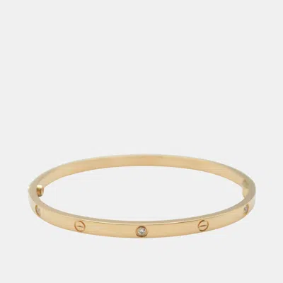Pre-owned Cartier Love 18k Rose Gold Diamond Bracelet