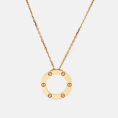 Pre-owned Cartier Love 18k Rose Gold Necklace