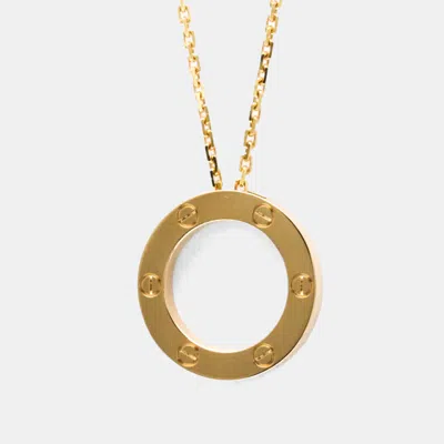 Pre-owned Cartier Love 18k Rose Gold Pendant Necklace