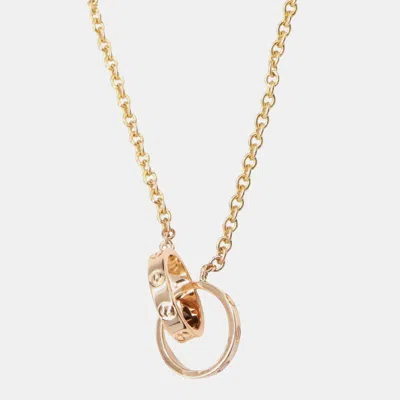 Pre-owned Cartier Love 18k Rose Gold Pendant Necklace