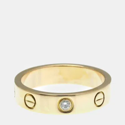 Pre-owned Cartier Love 18k Rose Gold Ring Eu 48