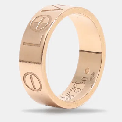 Pre-owned Cartier Love 18k Rose Gold Wedding Band Ring Size 50