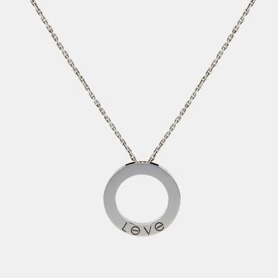 Pre-owned Cartier Love 18k White Gold Necklace