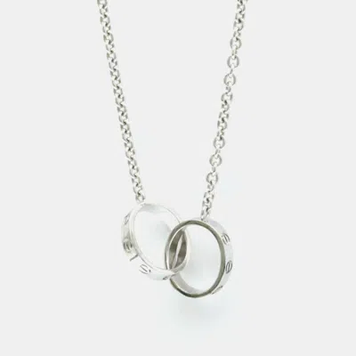 Pre-owned Cartier Love 18k White Gold Pendant Necklace