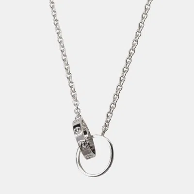 Pre-owned Cartier Love 18k White Gold Pendant Necklace