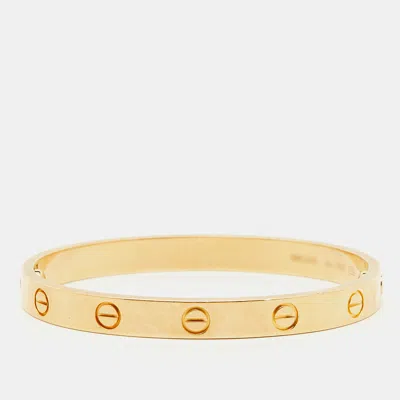 Pre-owned Cartier Love 18k Yellow Gold Bracelet 16