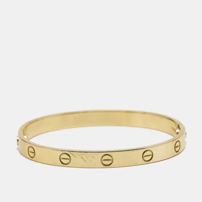 Pre-owned Cartier Love 18k Yellow Gold Classic Bracelet 17